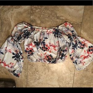 Off shoulder crop top